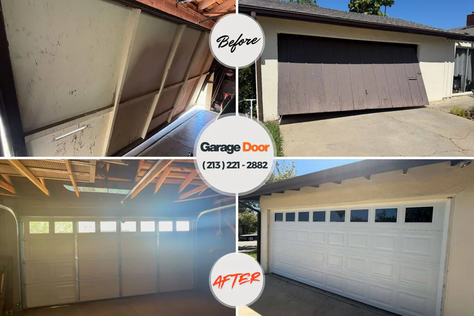 Before and after: garage door repair Circle City, AZ